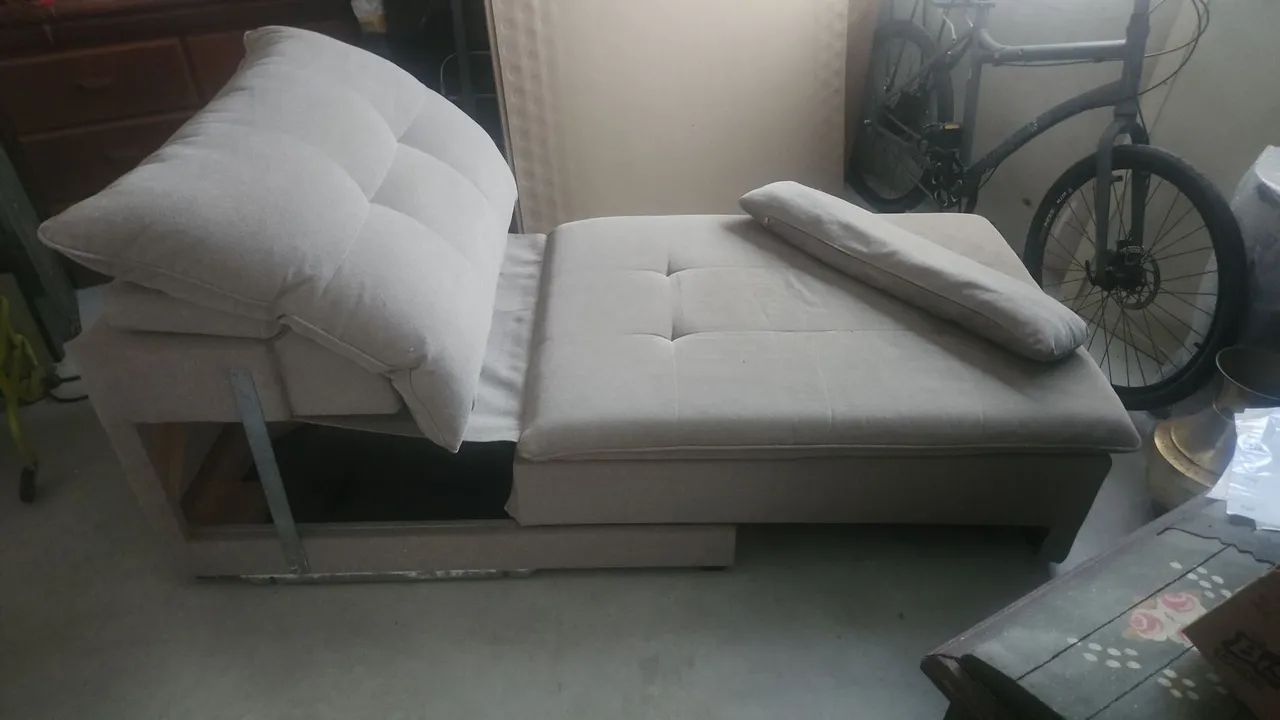 Poltrona sofa retrátil reclinável 1 lugar cinza - Foto 4