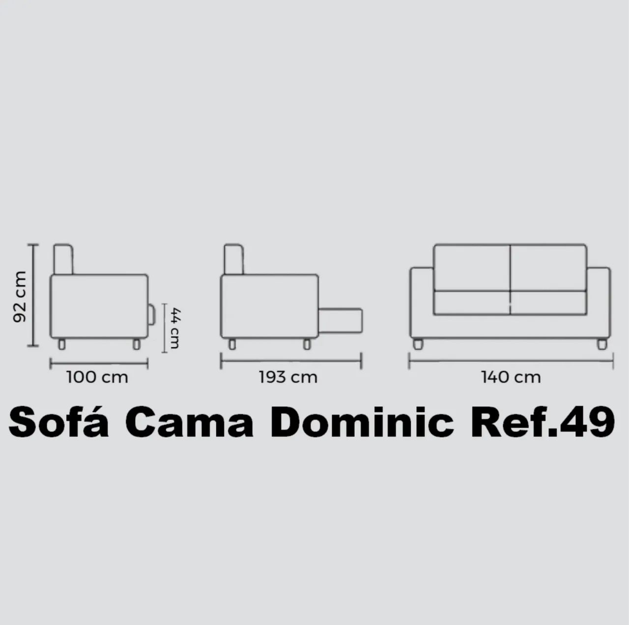 Sofá Cama Monaco - Linho Cinza - Foto 2