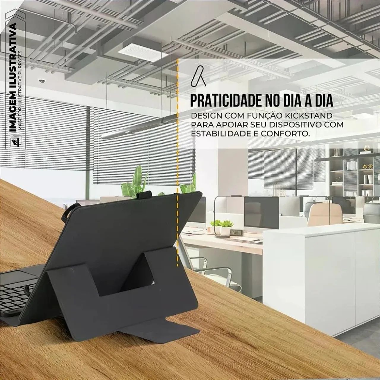 Capa com Teclado Universal Hybrid p/ Tablet de 9 a 11 Polegadas  - Foto 5