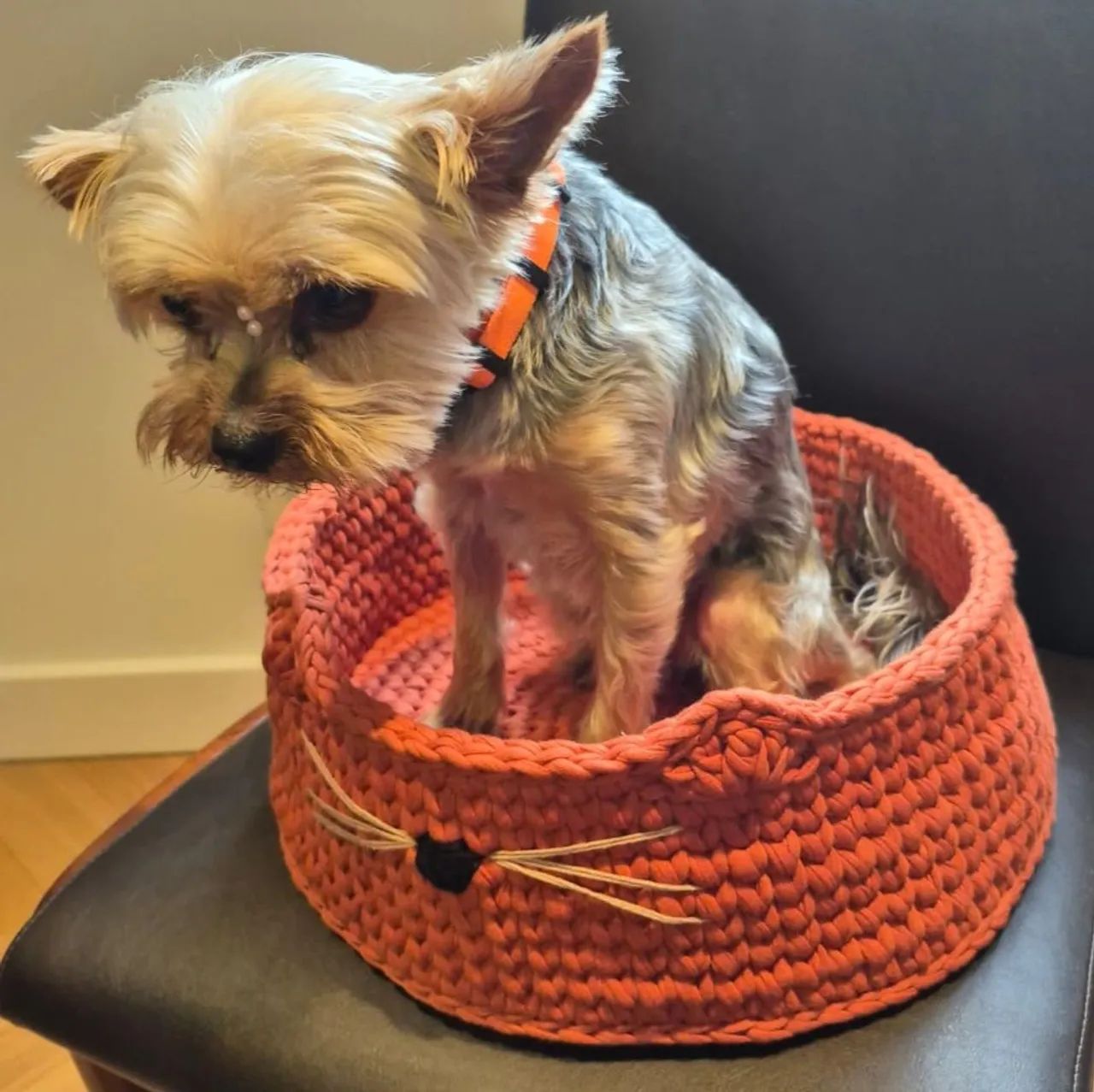 Cama para gatos de crochê fio de malha  - Foto 4