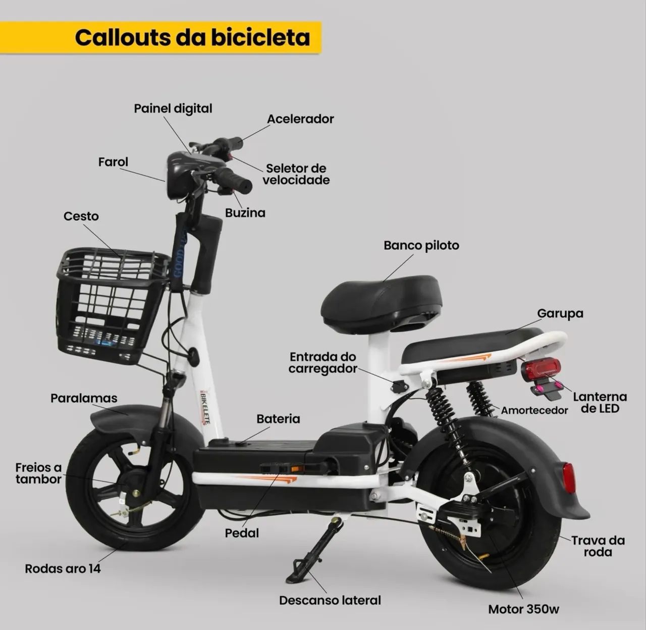 BICICLETA ELÉTRICA SCOOTER  - Foto 3