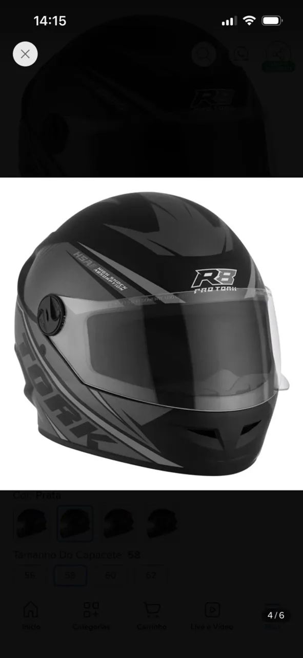 Vendo Capacete -  R$= 150,00 - Foto 2