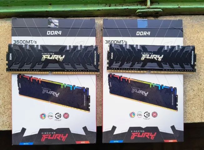 Memória RAM DDR4 16Gb (2x8) 3600mhz Kingston Fury Renegade RGB