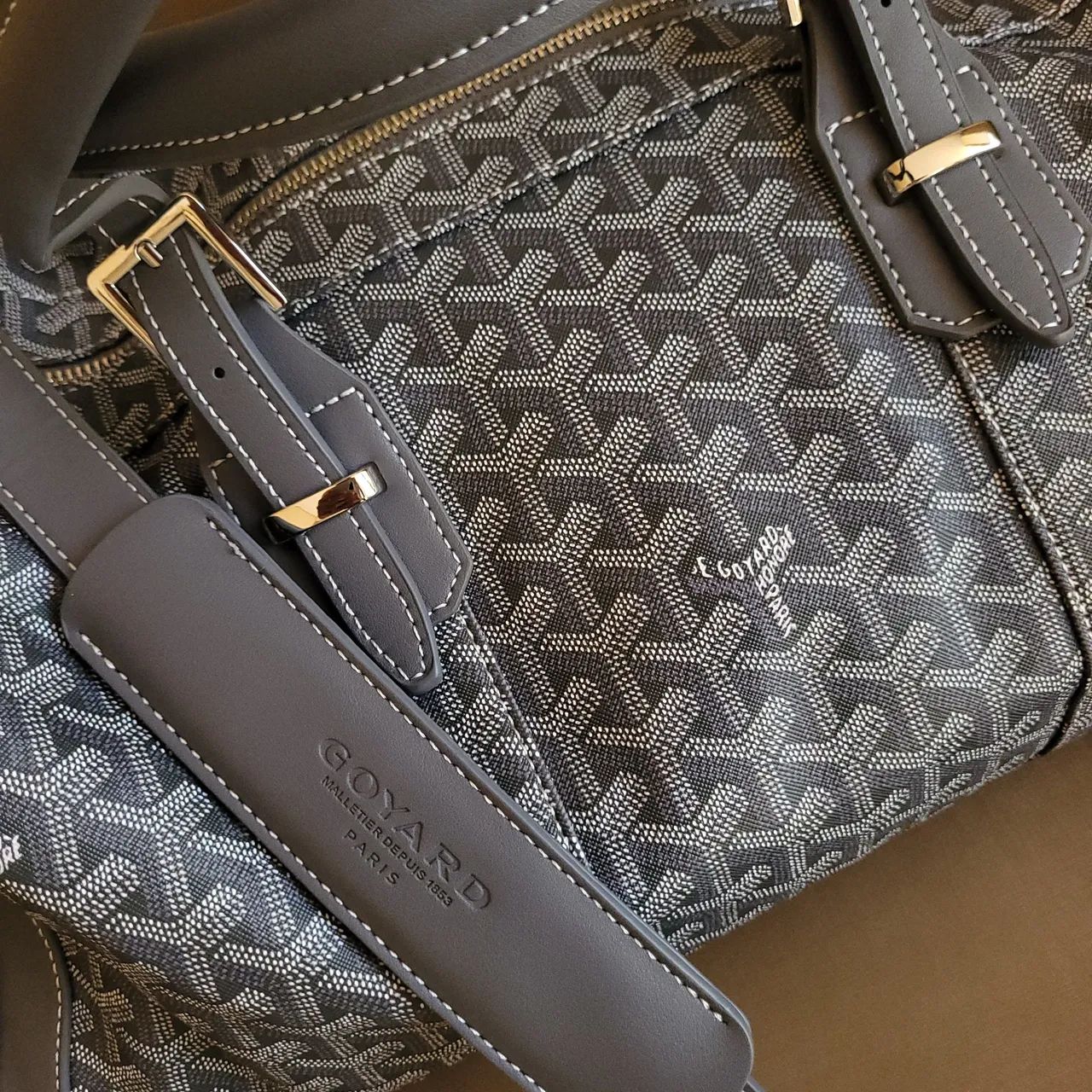Goyard bolsa de viagem cinza  - Foto 2
