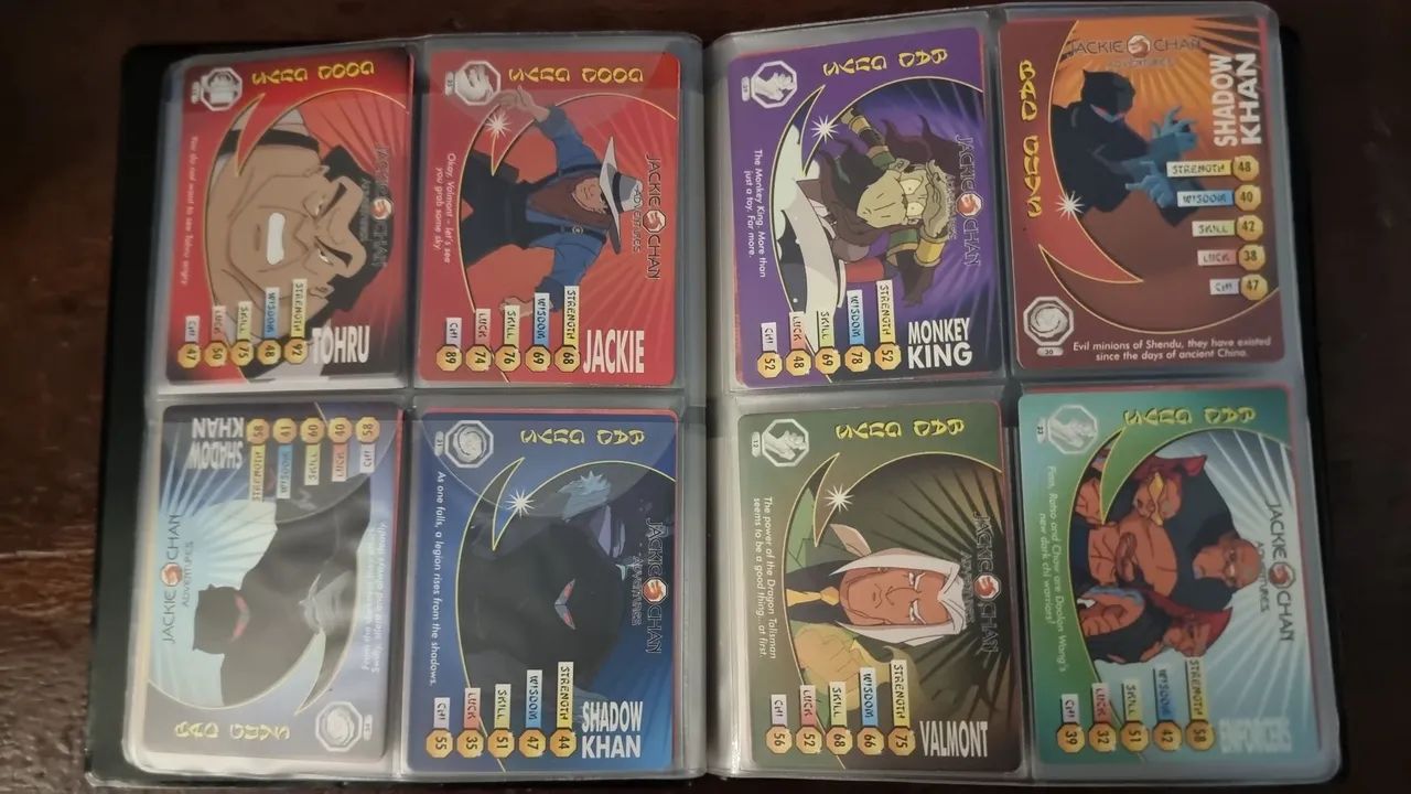Album com cards Aventuras do Jackie Chan - Brinquedos e Jogos