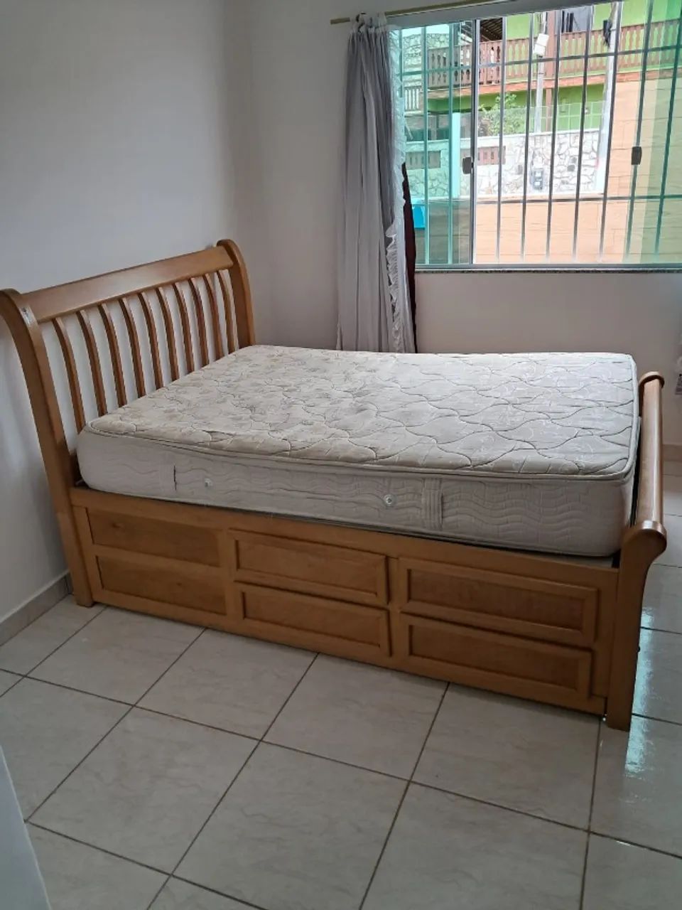 Cama MADEIRA + COLCHÃO 