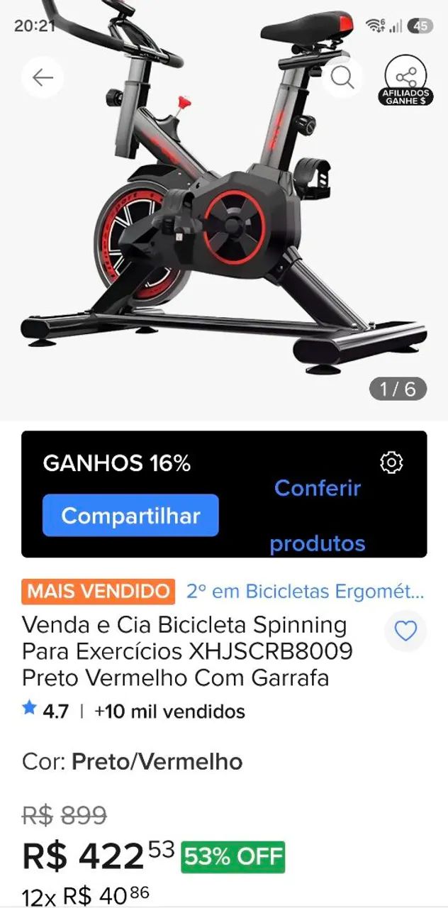Bicicleta para exercícios - Foto 2