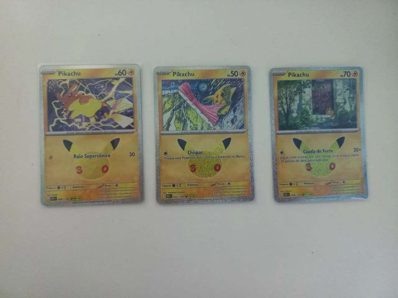 Cartas pokemon pikachu edição 30 anos