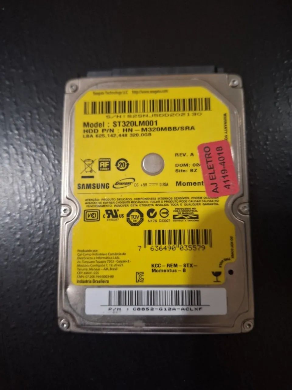 hd notebook 320gb