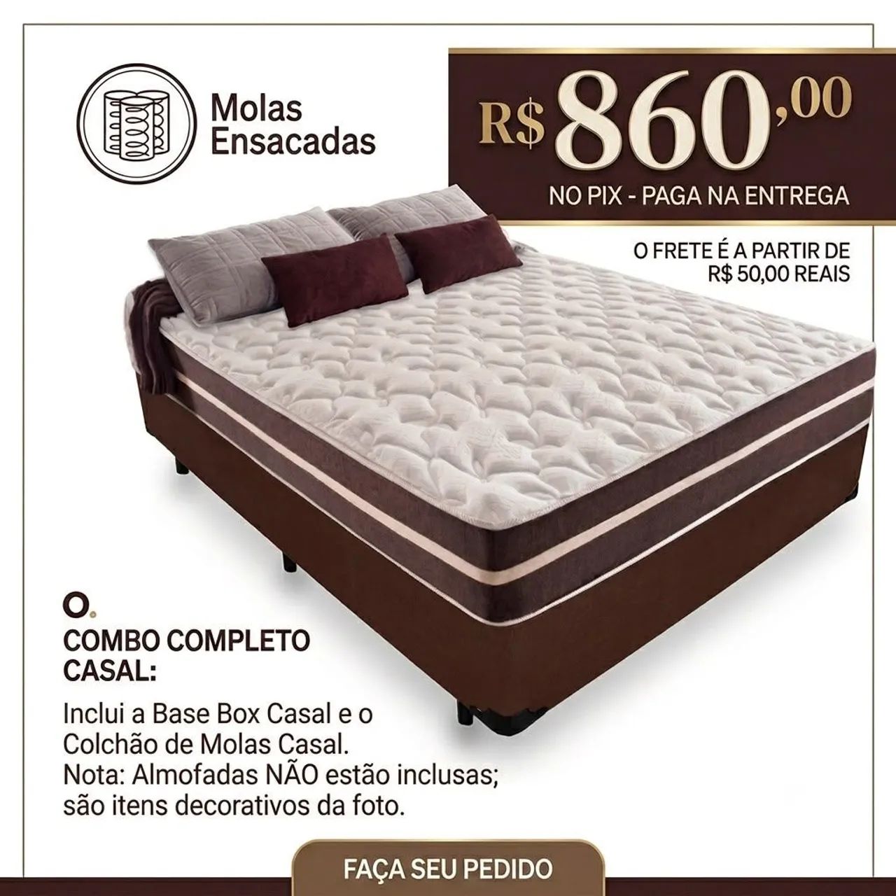 Cama de casal molas ensacadas  - Foto 4
