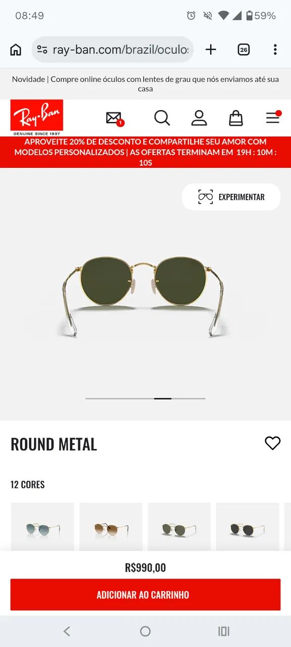 Óculos de sol masculino  - Foto 2