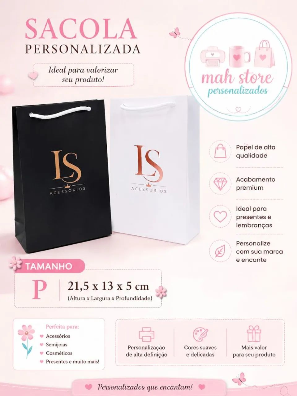 Sacolas personalizadas para sua loja  - Foto 5