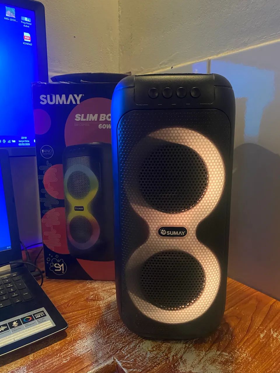 Caixa de som 60w Rms Sumay