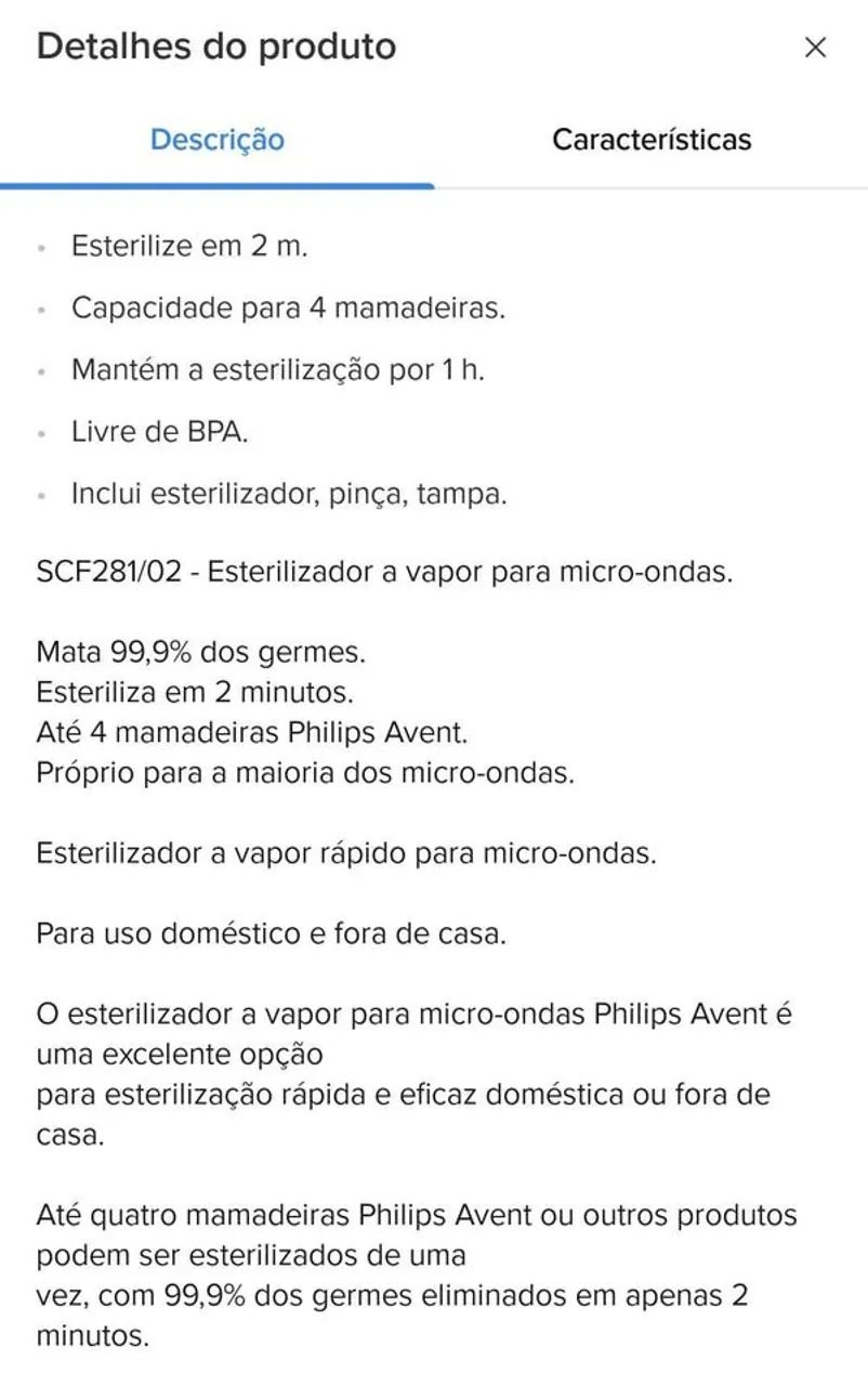 Esterilizador de mamadeira Philips Avent - Foto 5