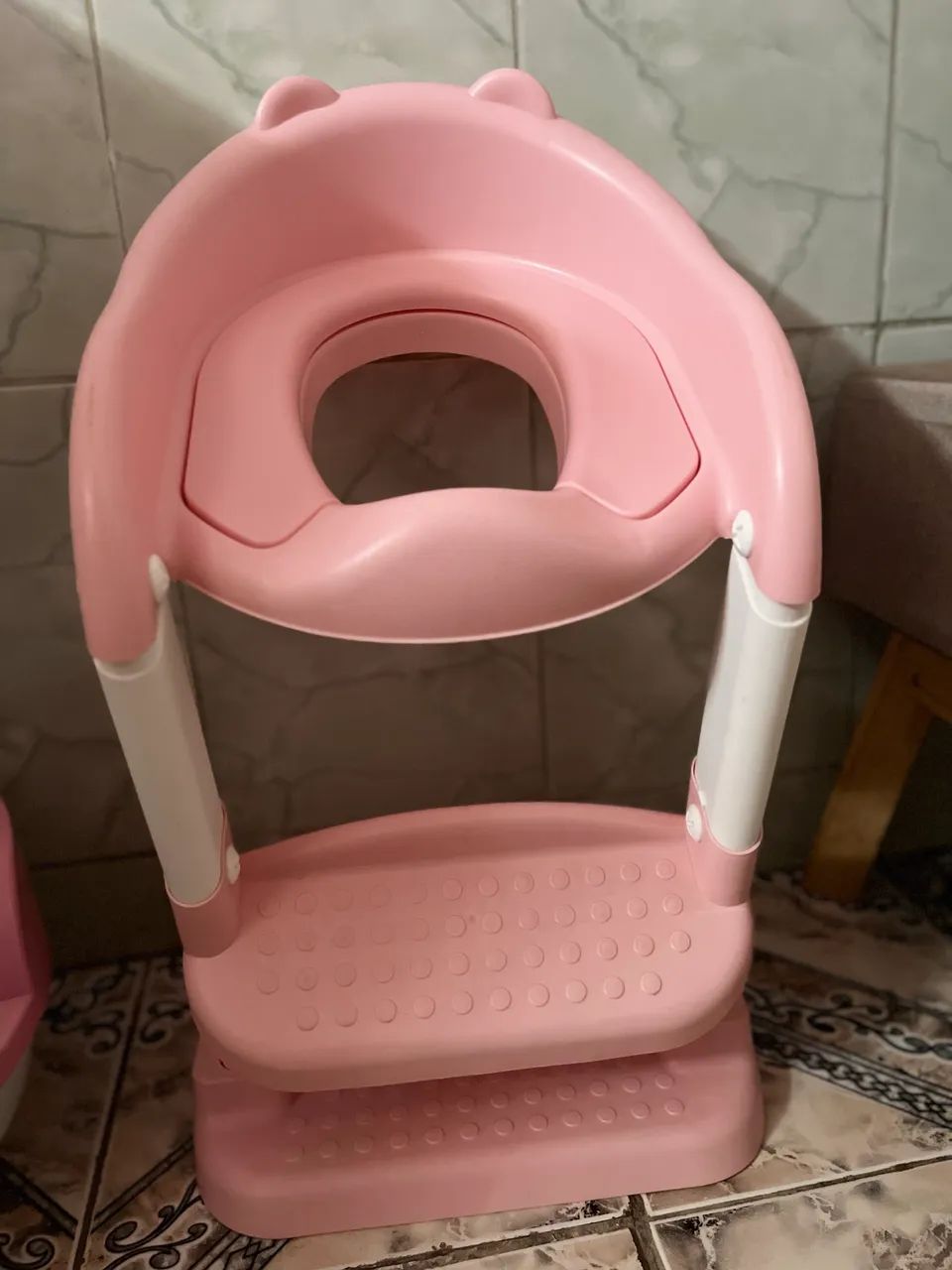Assento Redutor Infantil com Escadinha para Vaso Sanitário 