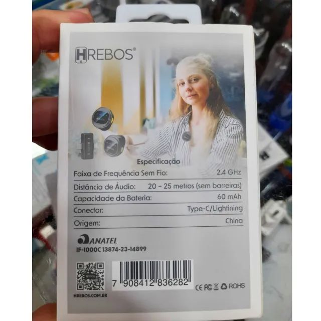 Microfone sem fio duplo lapela - Foto 2