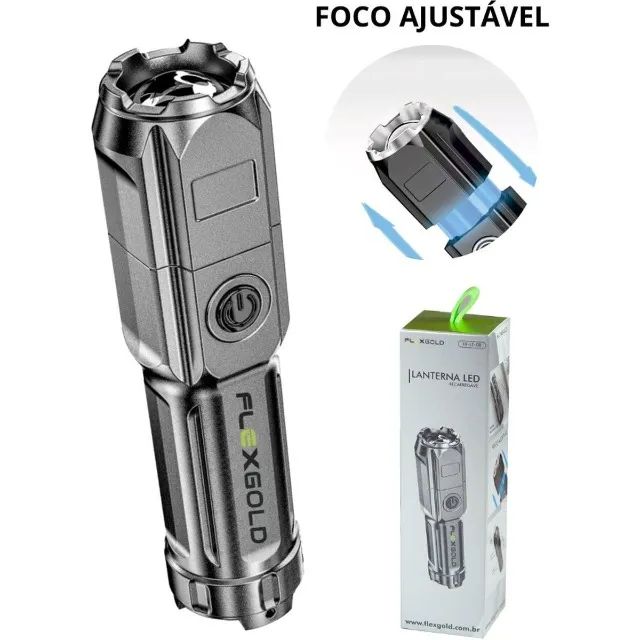 Lanterna Led 3 modelos Iluminação Recarregável - Flex - Foto 2