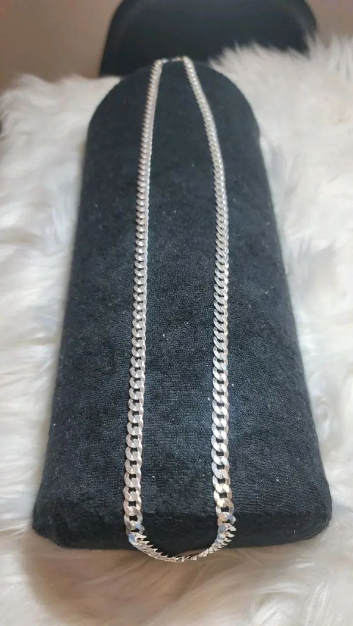 Corrente de prata legítima 4mm