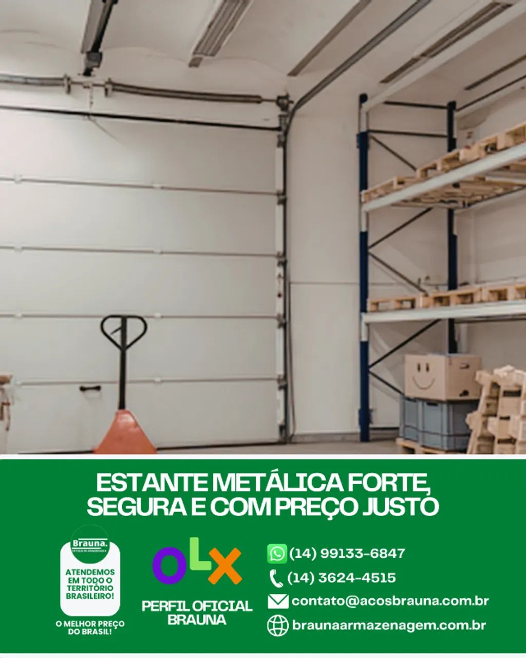 Estantes Metálicas Fortes e Seguras