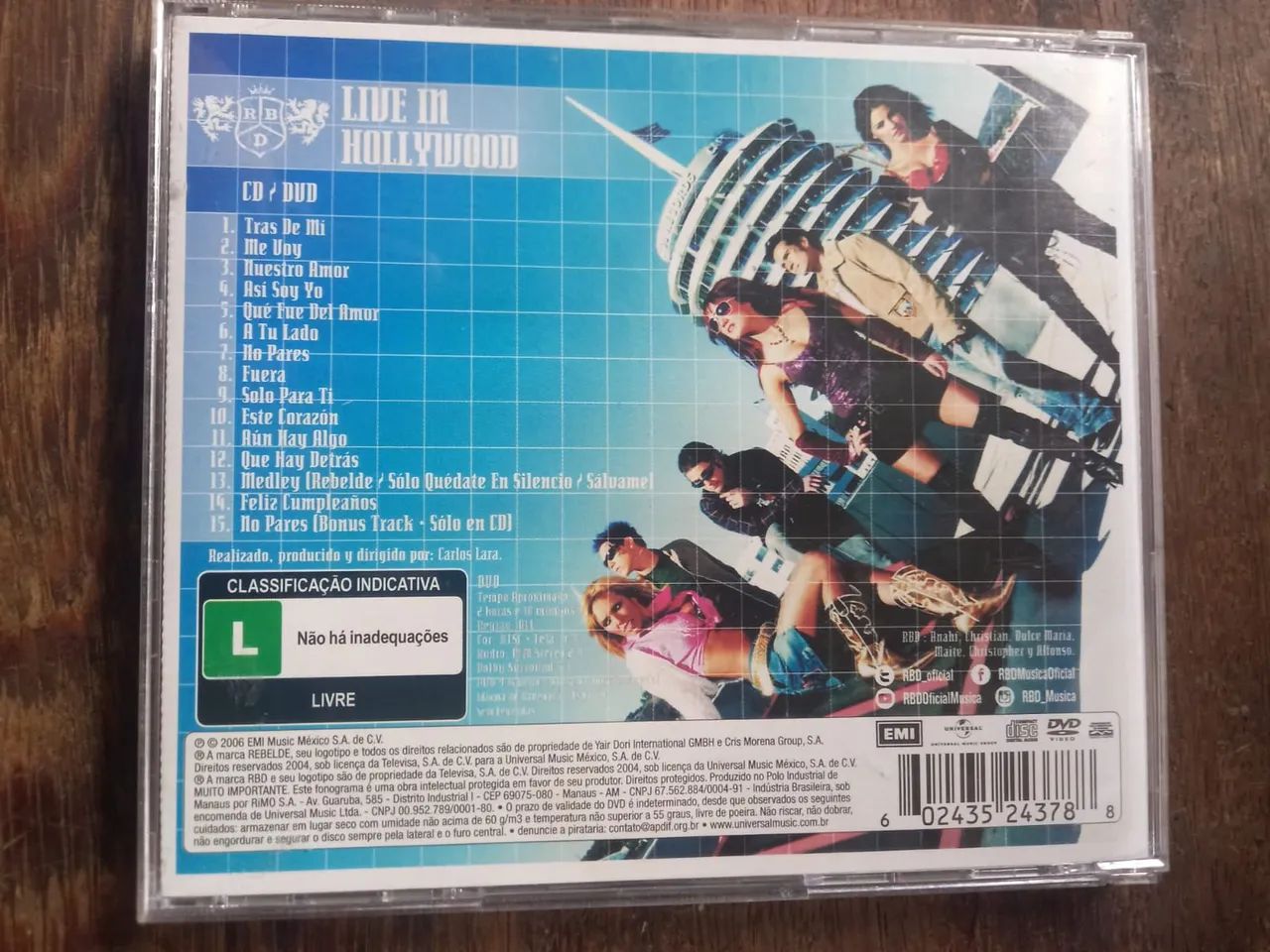 CD+DVD RBD Live in Hollywood  - Foto 2