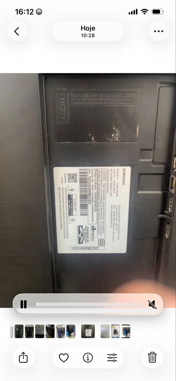Televisor Samsung com defeito na tela un50cu8000 - Foto 2