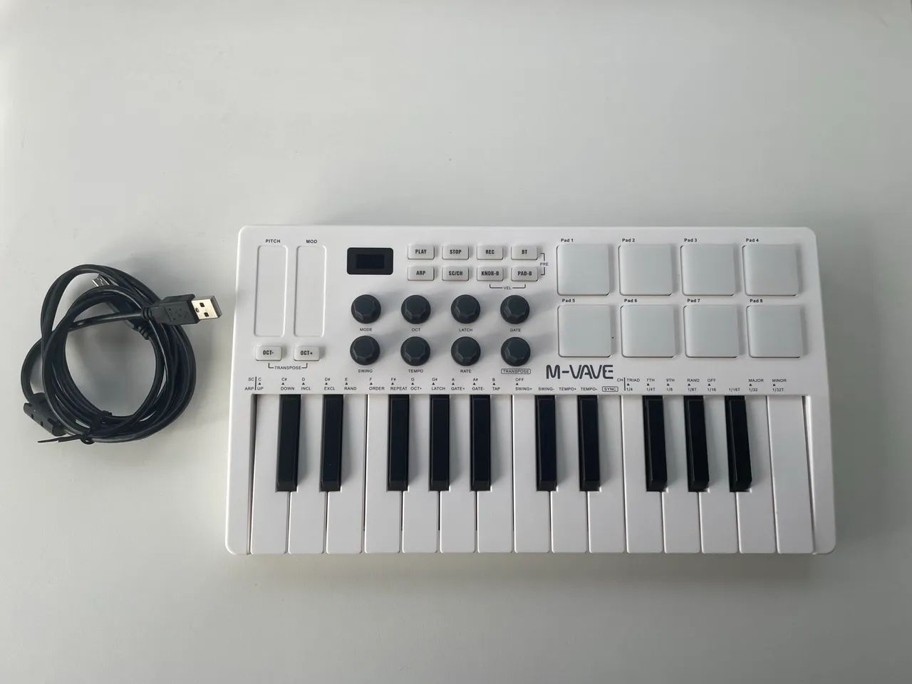 Teclado MIDI M-WAVE SMK-25 Branco - Instrumentos musicais - Cristo