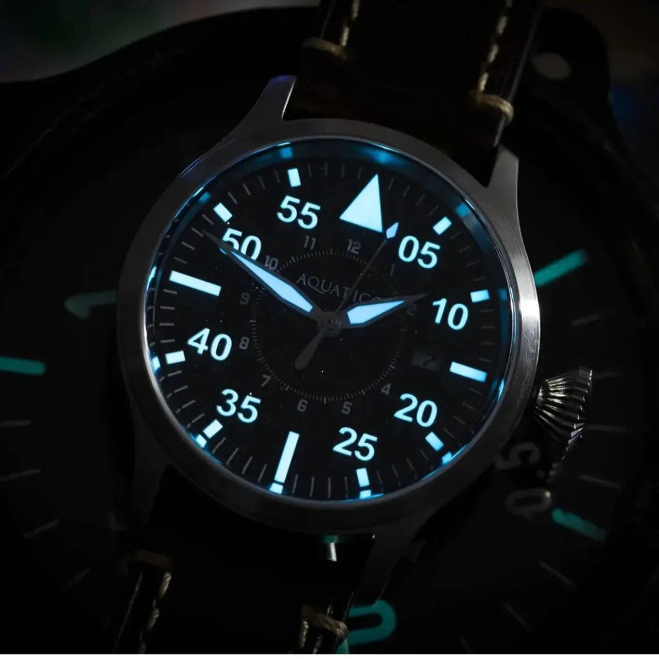Relógio Aquatico Horizon Hawk - Pilot automático com mostrador em avventurina - Foto 5
