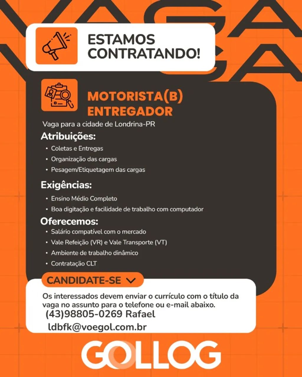 PROCESSO DE SELECAO MOTORISTA CNH B