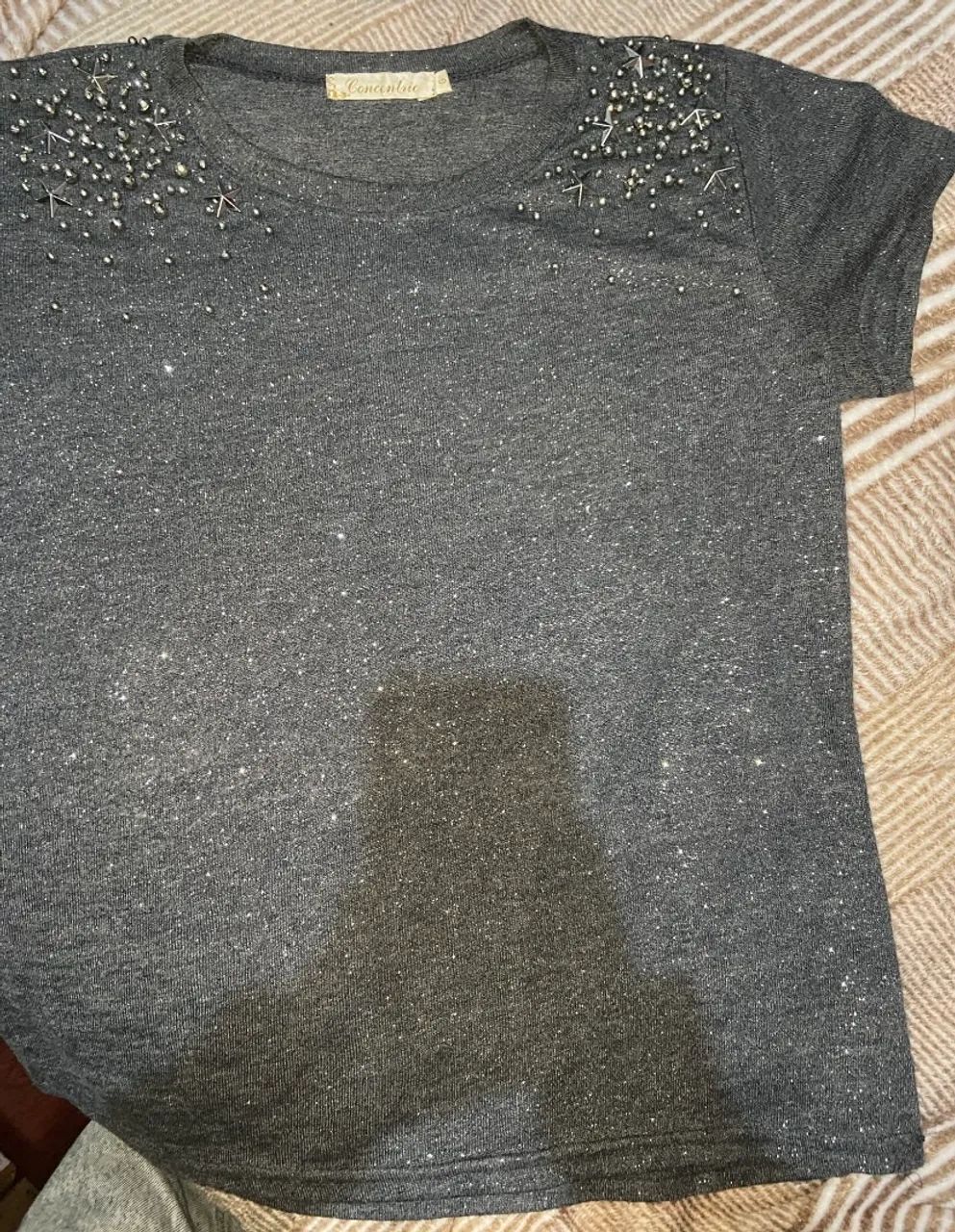 Camiseta Concentric cinza com brilho  - Foto 3