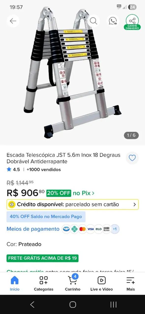 Escada telescopica dupla  - Foto 5