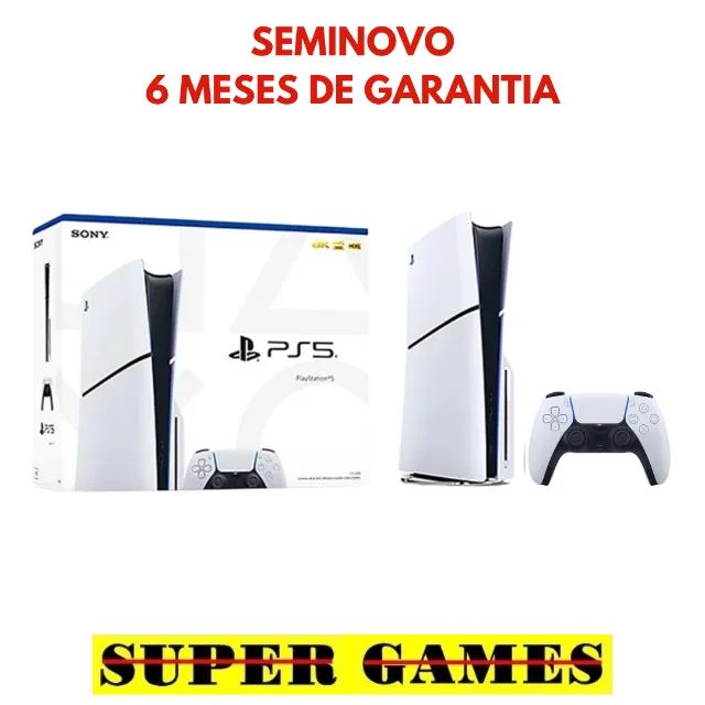 PS5 SLIM Mídia Física impecável, AvaliamosTroca, Loja física desde 2004, próximo ao metrô.