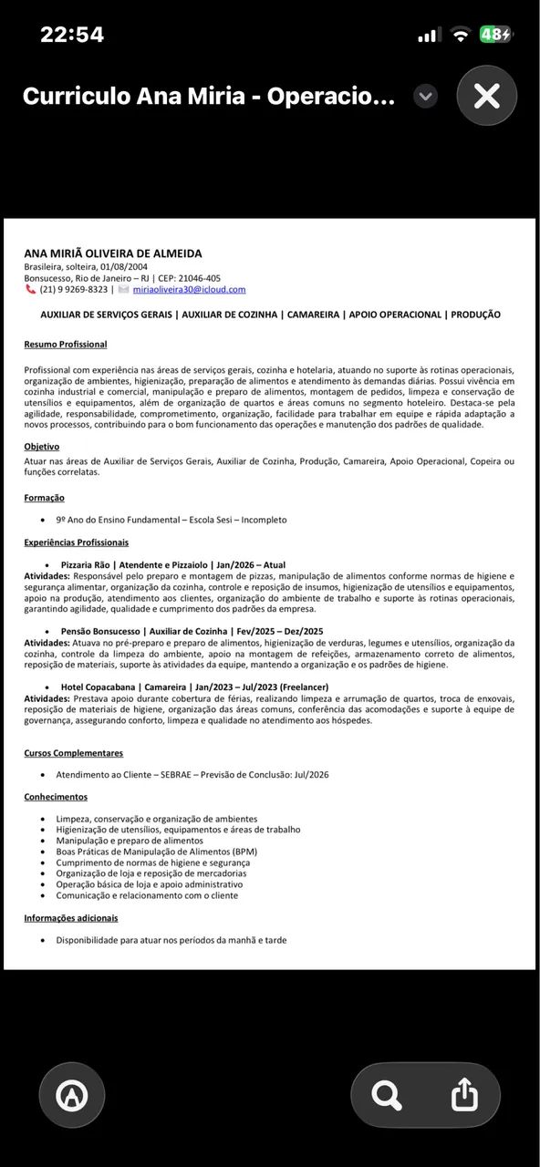 Vaga de trabalho 