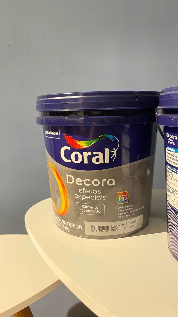 2 Baldes cimento queimado coral 4,8kg - Foto 2