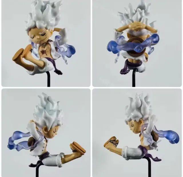 5 pçs/set uma peça anime figura luffy nika - Foto 3