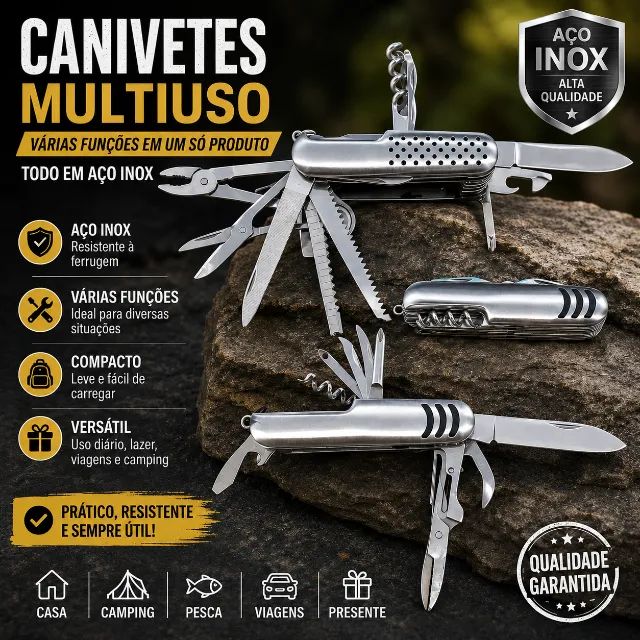 Canivetes multiuso inox 