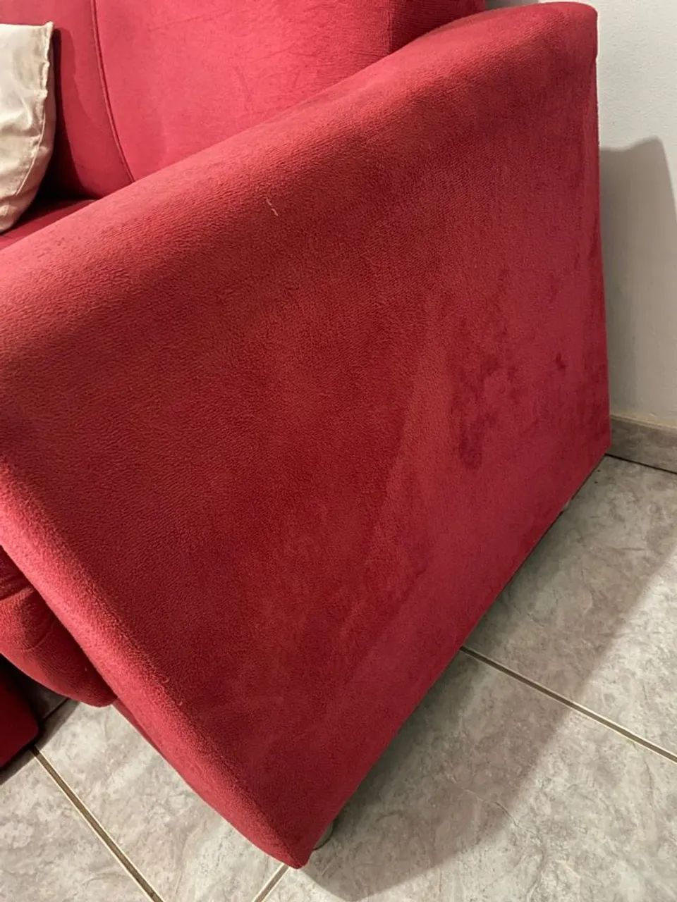 Sofa 3 lugares vermelho  - Foto 2