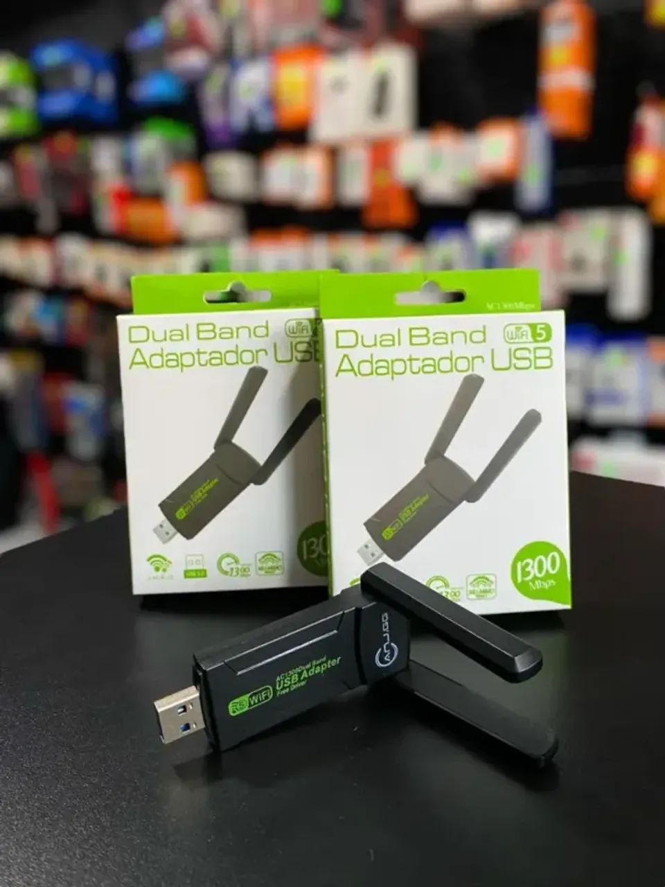 Adaptador Wi-fi 5g + Bluetooth USB com duas Antenas - Foto 2