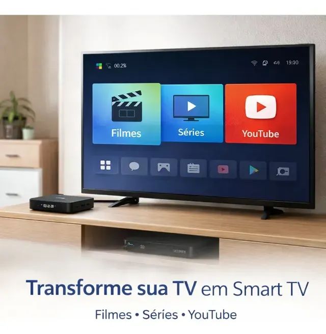 Tv Box Smart Pro 4k Transforme Sua Tv Em Smart Youtube Preto Preto Padrão - Foto 2