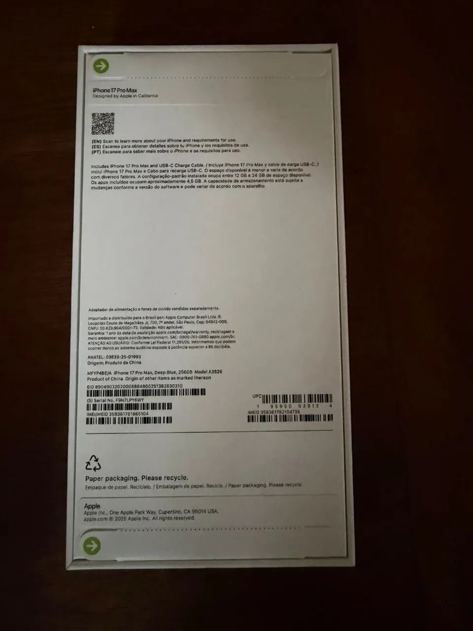 Iphone 17 pro max 256gb lacrado  - Foto 2