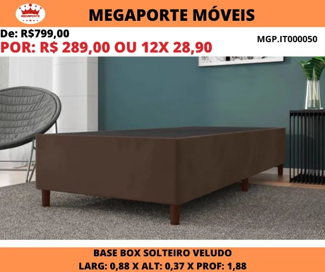 Base Box Solteiro Veludo - Foto 3