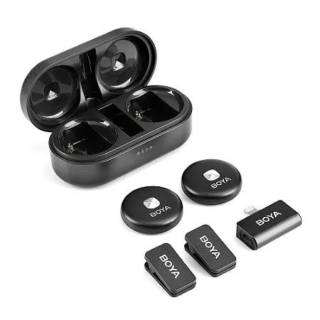 Microfone de lapela sem fio Omic BOYA para iPhone - Foto 2