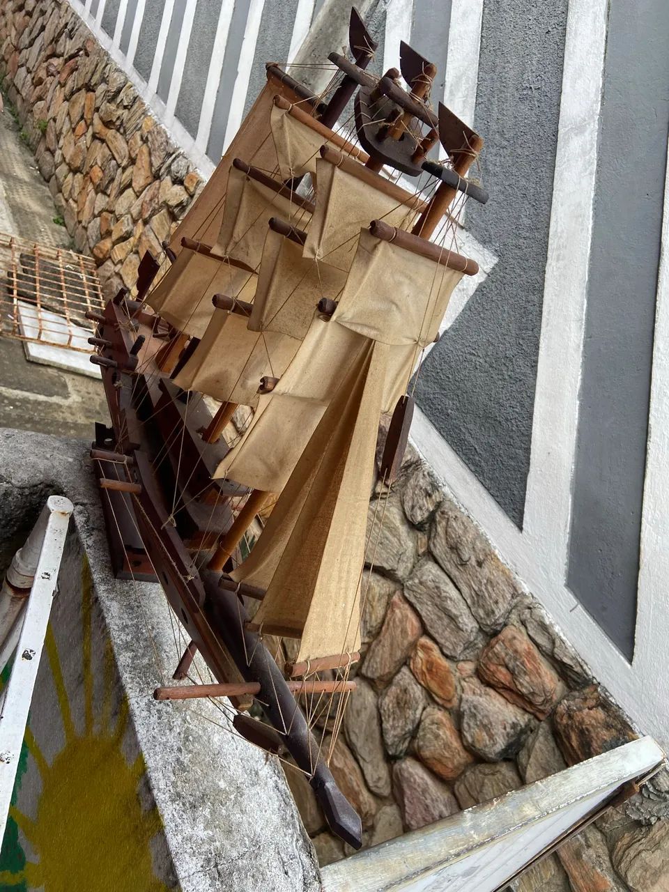 Barco de madeira artesanal  - Foto 4
