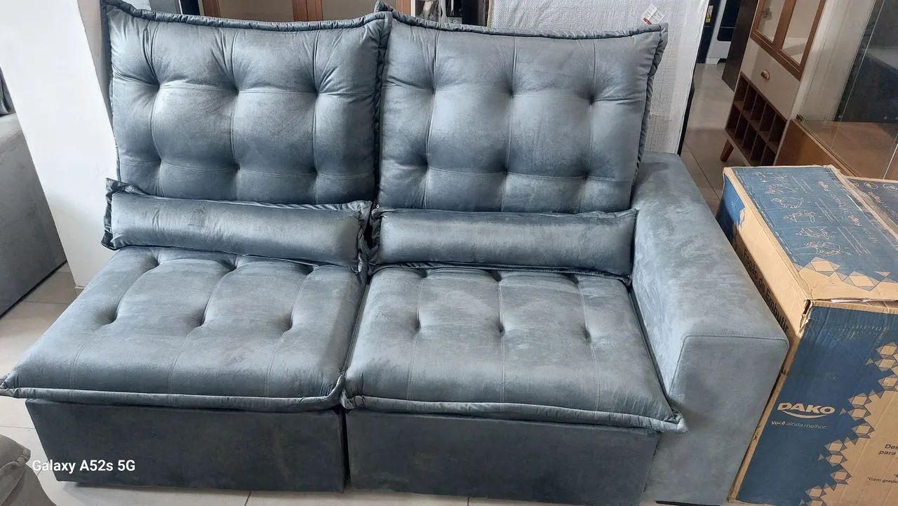 Sofa retratil reclinavel 2 modulos - Foto 4