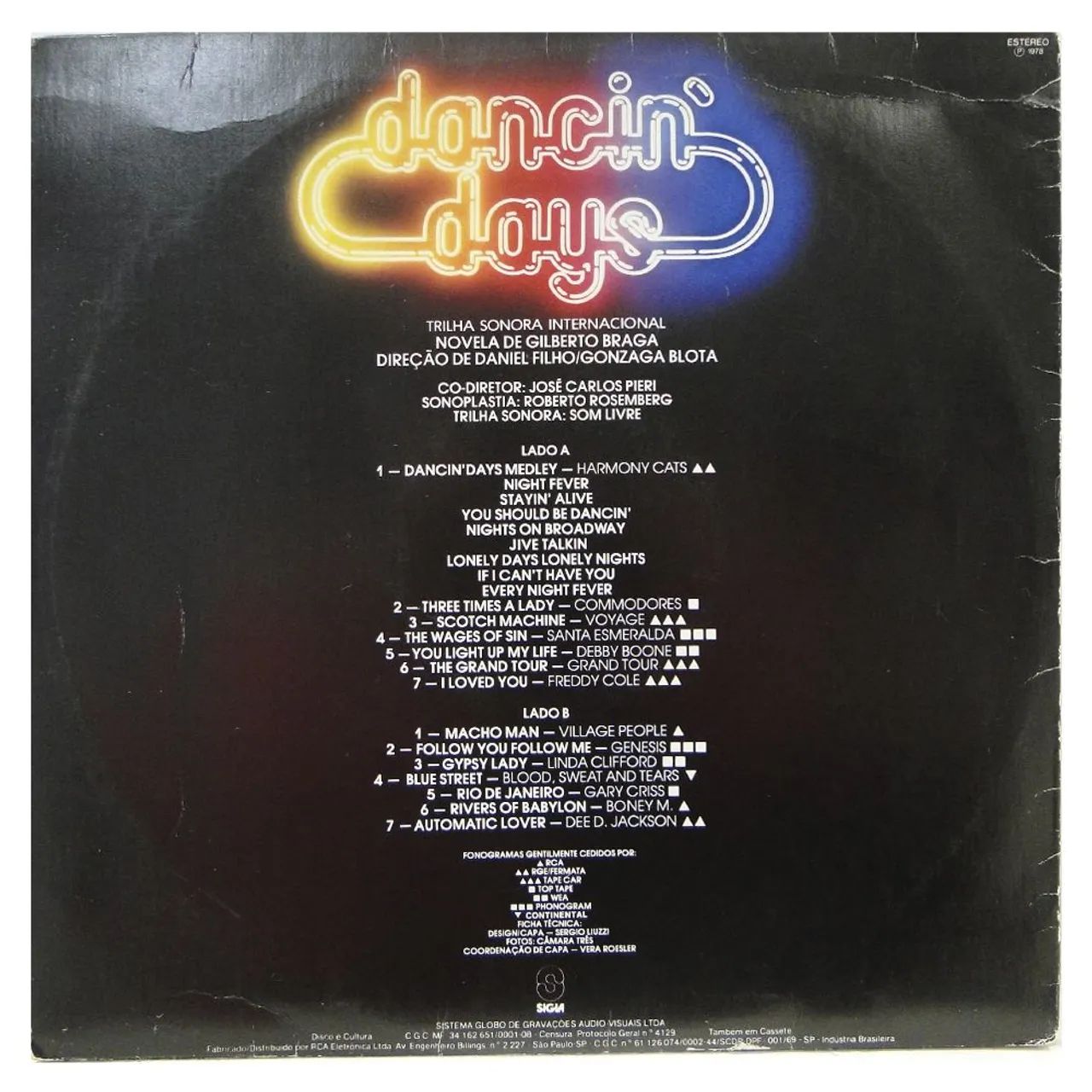 LP/Disco - Dancin Days - Trilha Sonora Internacional da Novela - Foto 2