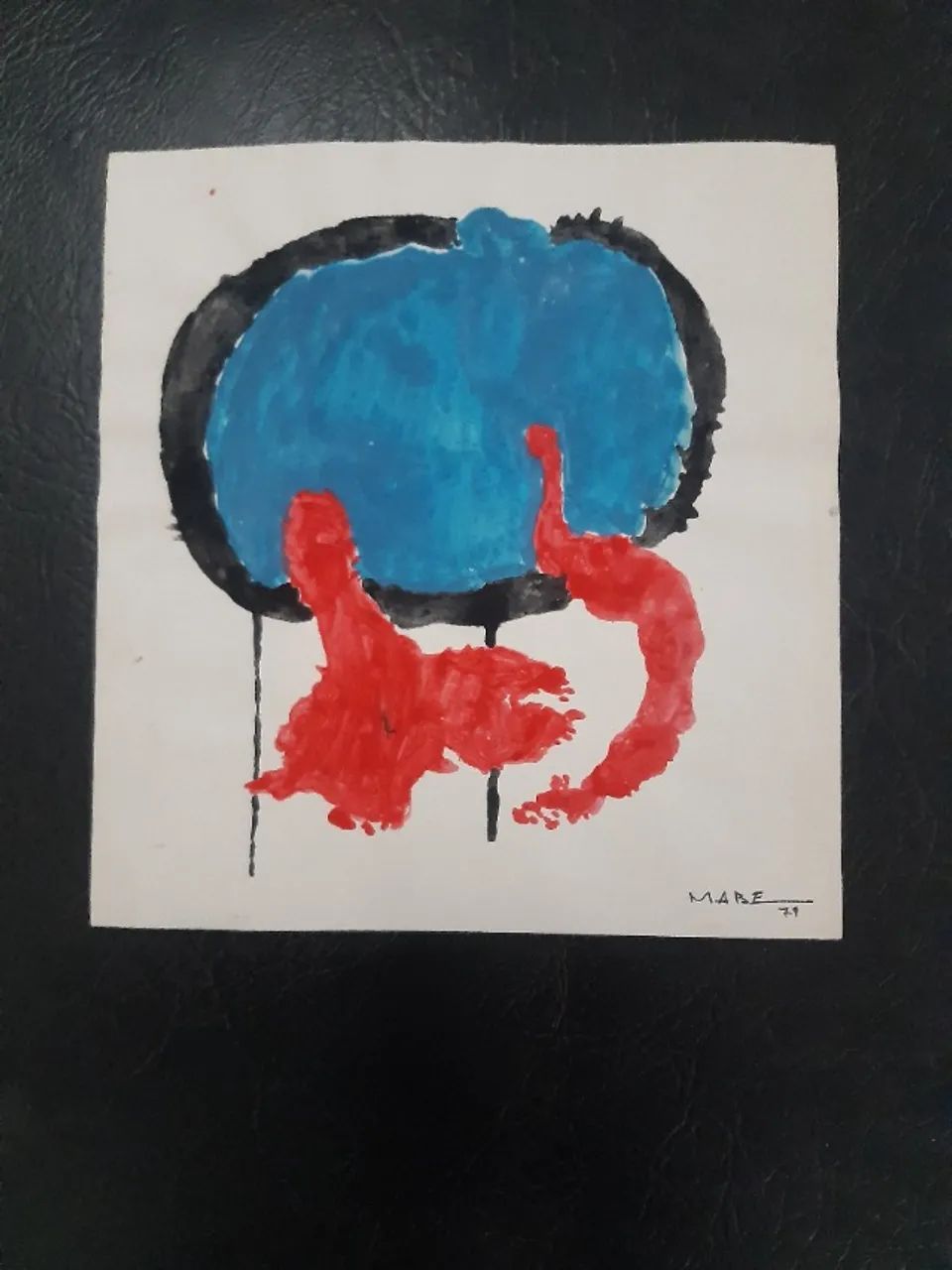 Pintura de Mabe, técnica mista