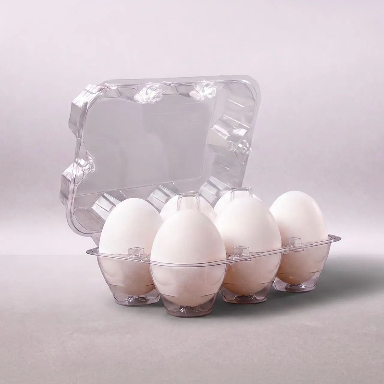Kit 50 Embalagens transparente para 6 Ovos