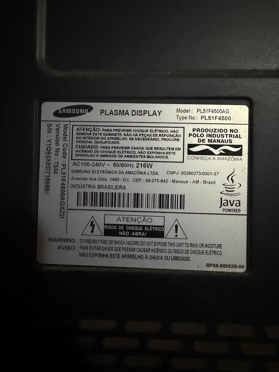 Samsung PL51F4500AG 