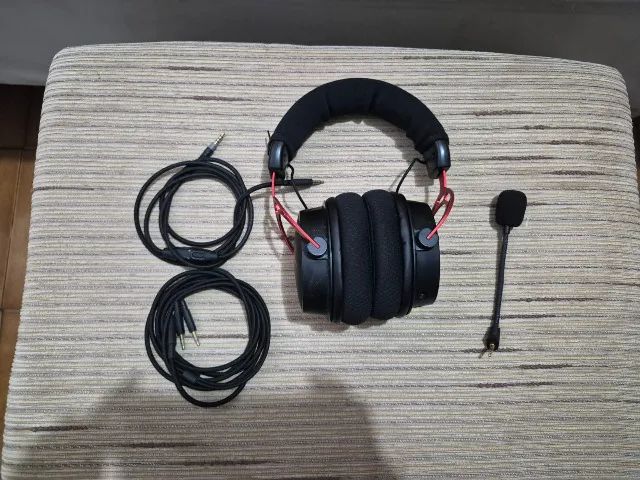 Headset Gamer HyperX Cloud Alpha - Completo (Caixa, Cabos e Microfone) - Foto 3