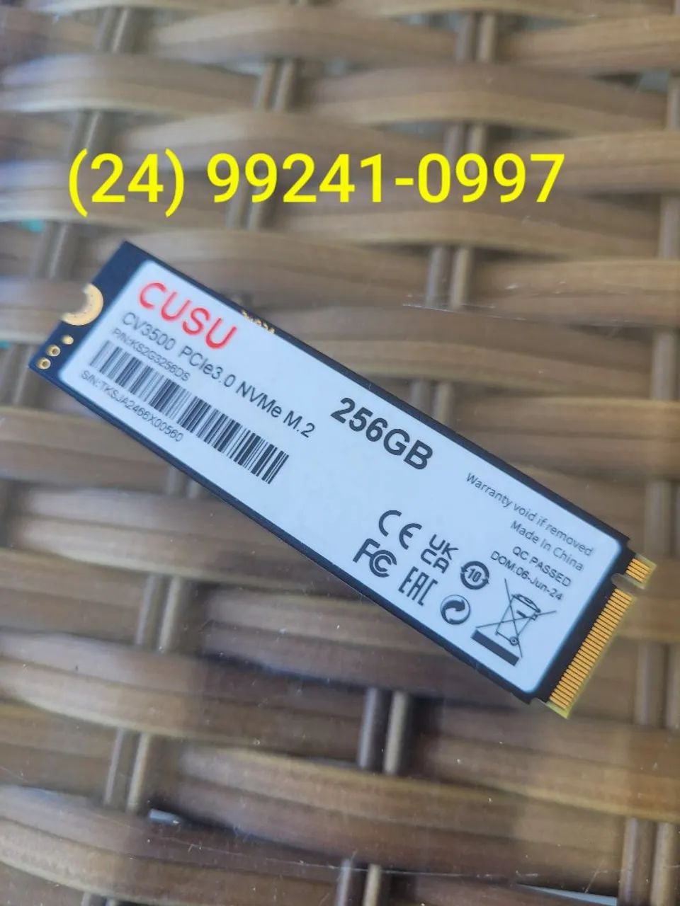 Nvme 256 GBs 100% Saudável - Foto 2