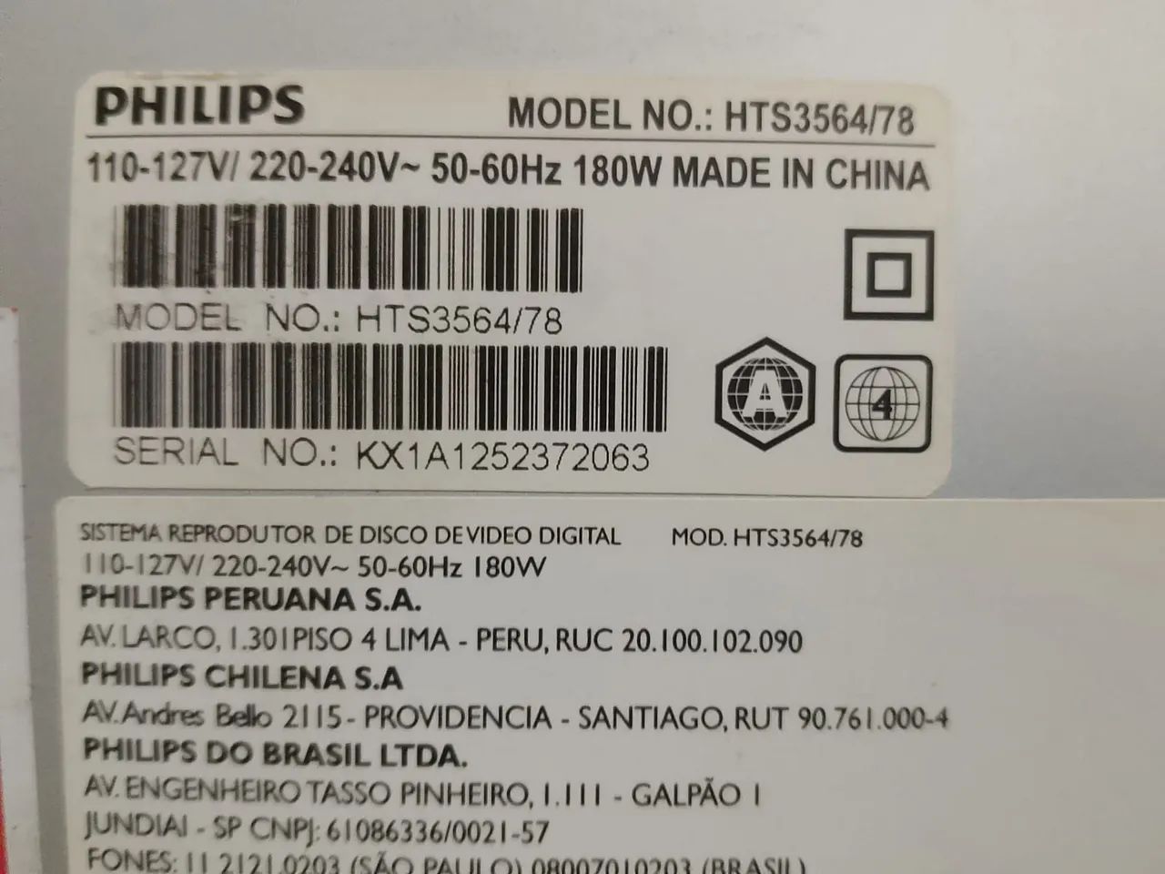 Placa de sinal e dvd home theater philips  - Foto 3